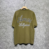 Amiri t shirts letter padded printing short sleeves