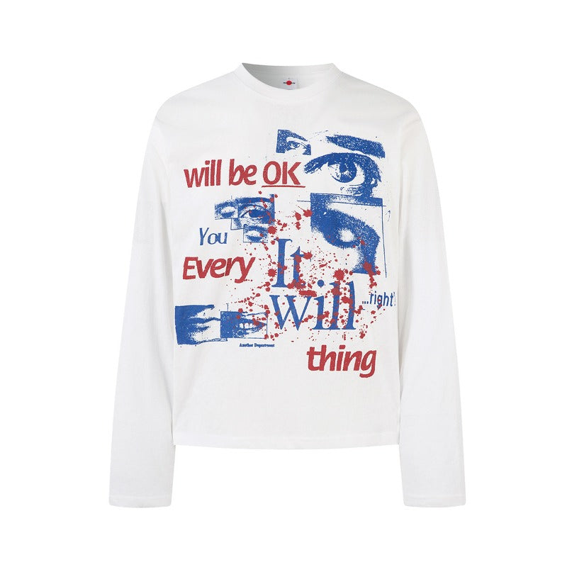 Unisex long-sleeved shirt autumretroloose