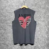 Amiri tank top broken heart print