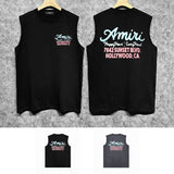 Amiri tank top wine glass letterprinting