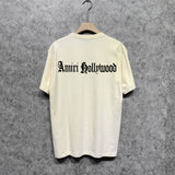 Amiri t shirts sanskrit printing short sleeve