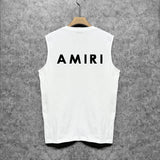 Amiri tank top flat thick letter spider armband printing