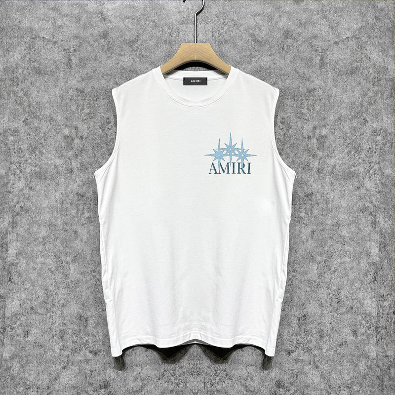 Amiri tank top bone crack star print