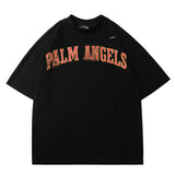 Palm Angels T Shirts Short Sleeve T-shirt Men and Women Loose Half Sleeve