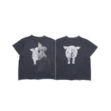 ERD T Shirts Retro Washed Summer Short-Sleeved T-shirt for Men and Women