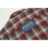Unisex Shirts BIGTHING Margiela Style Vintage Rust Red Checkered Jacket
