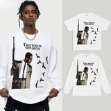 Vintage T-shirts American Vintage Fun Print Short Sleeve T-Shirt Crew Neck