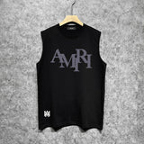 Amiri tank top all gray overlapping letterprinting