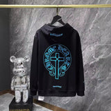 Chh Chrome Hearts Hoodie Autumn/Winter Classic Sanskrit Blue Alphabet Casual Sports Hooded Sweater