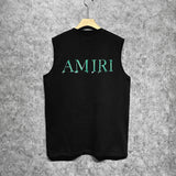 Amiri tank top splash paint simple letterprinting