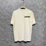 Amiri t shirts letterprinting short sleeves