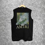 Amiri tank top black panther print