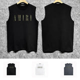 Amiri tank top camouflage letterprinting