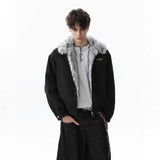 Unisex Down Jacket Men's Winter Plush Collar Warm Padded Jacket