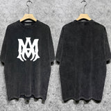 Amiri washed t-shirt large simple logo printing short sleeves
