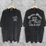 Amiri washed t-shirt letterprinting short sleeves