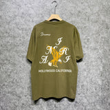 Amiri t shirts hollywood eagle printing short sleeve