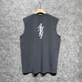 Amiri tank top with vertical overlapping letterprinting