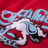 Off White Jacket Spring and Autumn OW Cartoon Scorpion Pattern Baseball Jacket Jacket