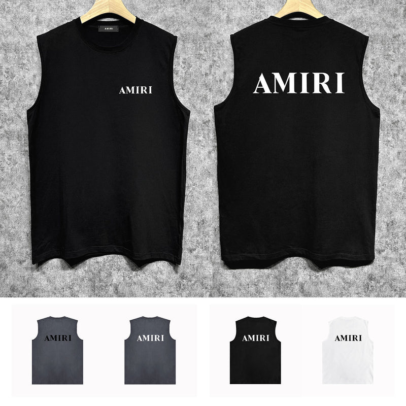 Amiri tank top new thick letterprinting