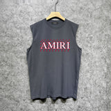 Amiri tank top cashew flower spider letterprinting