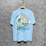 Amiri t shirts city forest printing short sleeve