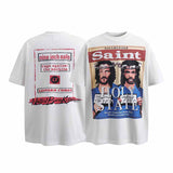 SAINT MICHAEL Vintage T Shirt Portrait Short Sleeve