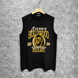 Amiri tank top lion printing