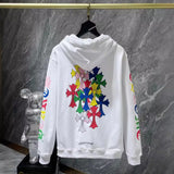 Chh Chrome Hearts Hoodie Autumn/Winter Color Phantom Letter Flower Arm Casual Sports Hooded Sweater