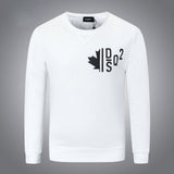 Dsq2 Hoodie DSQ Lian D2 Half Piece Leaf Printed Sweater Trendy Men's Autumn and Winter