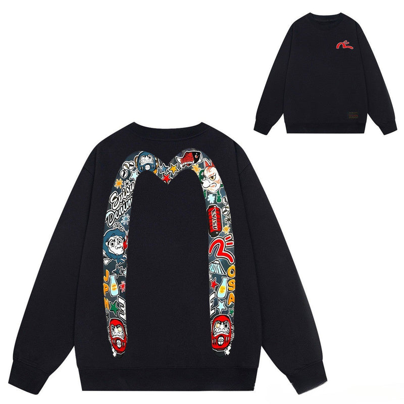 Evisu Sweatshirts Loose Casual Unisex Sweatshirts