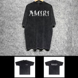 Amiri washed t-shirt with woven text print