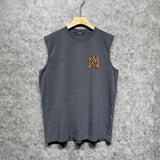 Amiri tank top tiger stripe spider print