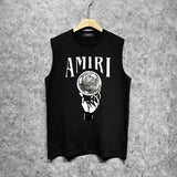 Amiri tank top hand held planet printing
