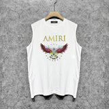 Amiri tank top five-pointed star flying eagle printing