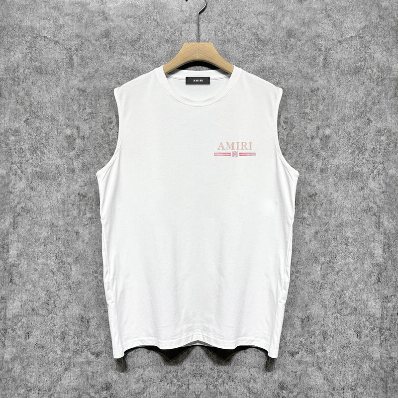 Amiri tank top with crayon horizontal stripes printing