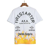 Palm Angels T Shirts Angel Print T-shirt Loose Men's Short Sleeve