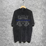 Amiri washed t-shirt splash ink large simple label short sleeves