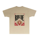 Rhude T Shirts Printed Trendy Pure Cotton