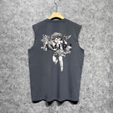 Amiri tank top angel sketch printing