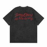 SAINT MICHAEL Vintage T Shirt Direct Spray Washing Water Old Short Sleeve