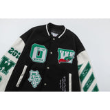Off White Jacket Spring and Autumn OW Cartoon Bird Pattern Baseball Jacket Jacket