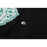 Off White Jacket Spring and Autumn OW Cartoon Bird Pattern Baseball Jacket Jacket