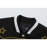 Off White Jacket Spring and Autumn OW Hot Diamond Letter Pattern Baseball Jacket Jacket