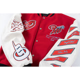 Off White Jacket Spring and Autumn OW Cartoon Scorpion Pattern Baseball Jacket Jacket