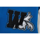 Off White Jacket Spring and Autumn, Cashew Flower Letter Pattern Baseball Jacket Jacket