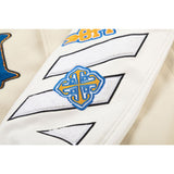 Off White Jacket Spring and Autumn OW Trojan Horse Letter Pattern Baseball Jacket Jacket