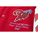 Off White Jacket Spring and Autumn OW Cartoon Scorpion Pattern Baseball Jacket Jacket