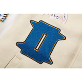 Off White Jacket Spring and Autumn OW Trojan Horse Letter Pattern Baseball Jacket Jacket