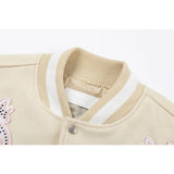 Off White Jacket Spring and Autumn OW Trojan Horse Letter Pattern Baseball Jacket Jacket